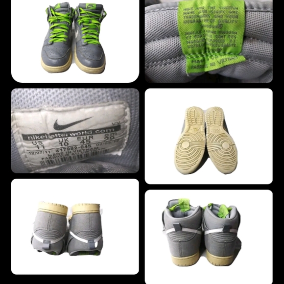 Nike Dunk High ‘Wolf Grey’ Men’s Size 11 ~317982 045 - Picture 7 of 11